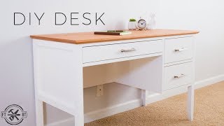 DIY Desk with Drawers  How to Make [upl. by Clarhe]