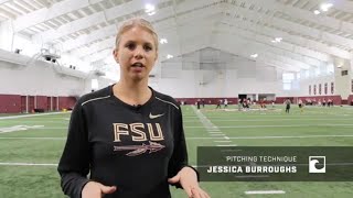 Jessica Burroughs Pitching Technique Power Line Mechanics [upl. by Anayek]