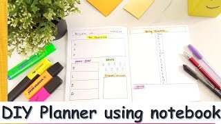 How to make a planner using notebook  Useful diy ideas  Diy planner [upl. by Hilliard]