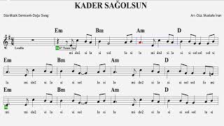 KADER SAĞOLSUNEmPlay AlongGuitarKeyboardFluteMelodicaViolinUkuleleRecorderNey [upl. by Nawiat124]