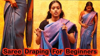 Saree Draping For Beginners  EASY HACKS  SD vlogs [upl. by Gweneth]