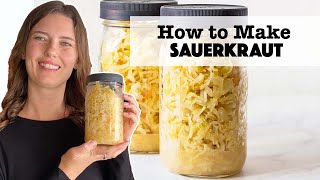 How to Make Sauerkraut  one of the easiest homemade fermented foods [upl. by Dyal]