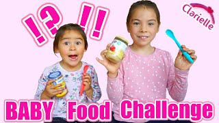 BABY Food Challenge mit 👶🏻 Baby  Babynahrung testen für unser neues Geschwisterchen  Clarielle [upl. by Nnaillij]