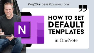 Setting Default New Page as OneNote Template [upl. by Laughton461]