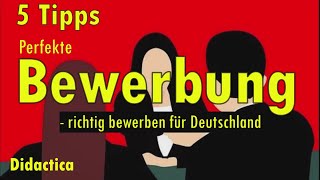 Bewerbung schreiben 5 Tipps richtig bewerben für Deutschland B2 [upl. by Ysdnil850]