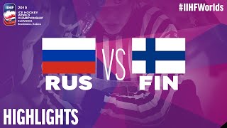 Russia vs Finland  SemiFinal  Game Highlights  IIHFWorlds 2019 [upl. by Urbanna]