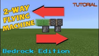 Minecraft Tutorial 2 Way Flying Machine Bedrock Edition [upl. by Leorsiy]