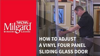 How to Adjust a Vinyl Four Panel Sliding Glass Door [upl. by Lokcin]