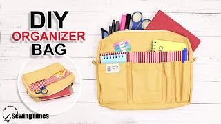 DIY ORGANIZER BAG  How to make a Utility Pouch Bag Tutorial sewingtimes [upl. by Soinski474]