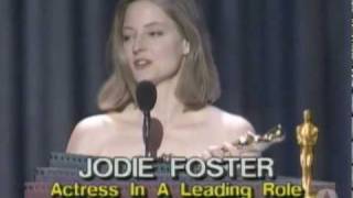 Jodie Foster Wins Best Actress 1989 Oscars [upl. by Randee]