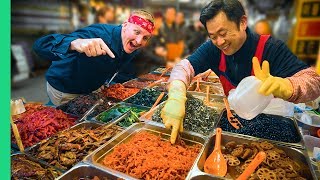 Traditional Korean Street Food Tour at Gwangjang Market in Seoul [upl. by Greyso]