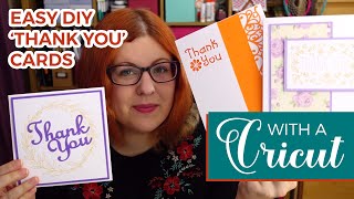 Easy Thank You Cards with Cricut Design Space [upl. by Nader]