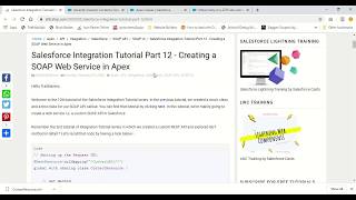 Salesforce Integration Tutorial Part 12  Creating a SOAP Web Service in Apex [upl. by Hardden]