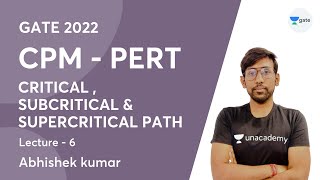 L 6  CRITICAL SUBCRITICAL AND SUPERCRITICAL PATH  CPMPERT  Abhishek Kumar [upl. by Waynant]