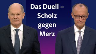 Das TVDuell – Olaf Scholz gegen Friedrich Merz in voller Länge [upl. by Eresed279]