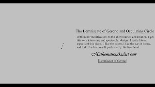 The Lemniscate of Gerono and Osculating Circle Art [upl. by Colette]