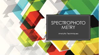 Lab Instrumentation Spectrophotometry [upl. by Steward]