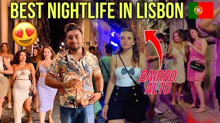 Best Nightlife In Lisbon Portugal  BAIRRO ALTO STREET  Indian In Portugal 🇵🇹 [upl. by Keung]