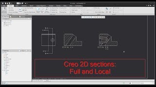 Creo Drawing tutorial How to create cross sections [upl. by Animahs]