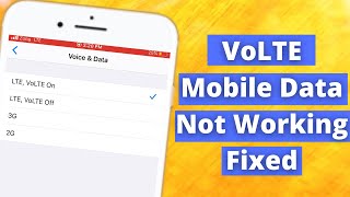 How To Fix Mobile Data amp VoLTE Not Working On iPhone iOS 14  Cellular Data No Working [upl. by Aliahkim708]