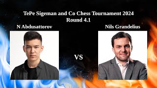 N Abdusattorov beats Nils Grandelius  Round 41  TePe Sigeman and Co Chess Tournament 2024 [upl. by Jody]