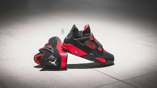 Air Jordan 4 Retro quotRed Thunderquot Review amp OnFeet [upl. by Tommy]