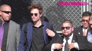 Robert Pattinson Arrives To Jimmy Kimmel Live Studios In Hollywood 8317 [upl. by Virnelli]