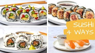 4 Easy Sushi Recipes  How To Make Sushi At Home Like A Pro  Blondelish [upl. by Sitruc512]