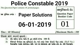 Police Constable paper solutions Date 06012019 [upl. by Devi52]