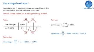 Procenten 2 percentage berekenen  wiskunde TV [upl. by Itnahs952]