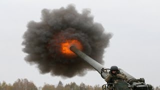 Mighty Ukrainian Artillery Action During Heavy Live Fire Training 2S7 Pion MstaB D20 [upl. by Viddah13]