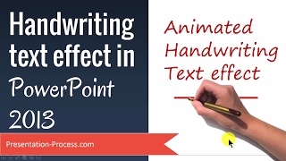 Handwriting text effect in PowerPoint [upl. by Lepp]