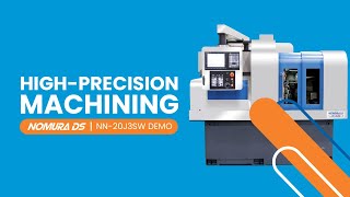 Nomura DS NN20J3SW SwissType Lathe Demo  Precision Machining [upl. by Healey323]