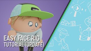 How to create a simple 2d face rig in blender 2020 update [upl. by Nhepets]