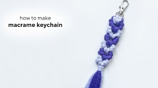 DIY Macrame Keychain Tutorial  Easy StepbyStep Guide for Beginners [upl. by Leifeste808]