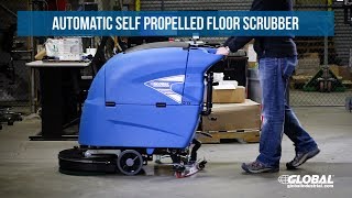 Global Industrial Auto Floor Scrubber  Self Propelled Floor Machine [upl. by Hardwick]