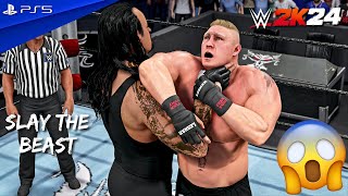 WWE 2K24  The Undertaker vs Brock Lesnar  Slay The Beast Challenge  PS5™ 4K60 [upl. by Nonregla]