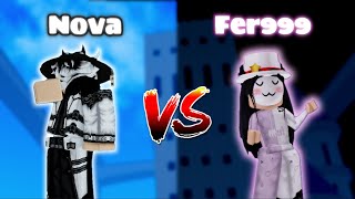 NovaExility vs Fer999  Blox Fruits PVP [upl. by Etnoed]