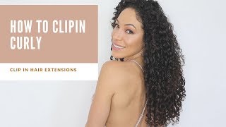 How To Clip In Curly Clip In Hair Extensions [upl. by Adnale]