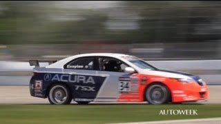 Differences between a race car and a street car  Acura TSX on the track [upl. by Durst]