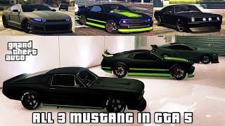 GTA 5 Online ALL Ford Mustang in GTA V Review Which is the best Ellie VS Dominator VS Dominator GTX [upl. by Atiuqan633]