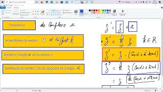 Transformation de rotation composée avec une homothétie composée avec une translation dans C [upl. by Aiciruam]