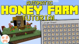 Automatic Honey Farm Tutorial  Minecraft Bedrock amp Java Compact [upl. by Refinne939]