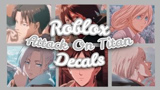 ROBLOX  Bloxburg x Royale High  Aesthetic Attack On Titan Decals Ids [upl. by Llemart]