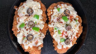 Chicken chizza  Crispy chicken pizza  KFC style chicken pizza [upl. by Odrawde]