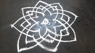 Hridaya kamalam Kolam How to Draw amp Its meaning [upl. by Hortensia]