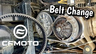 How to replace your CVT Belt on your CFMOTO  New Brunt Boots [upl. by Scharff]