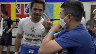 Chatchai Sasakul visits Pacquiao in training [upl. by Geddes759]