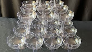 DIY Champagne Glass Tower Centerpiece [upl. by Alvin]