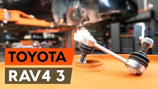 How to change front anti roll bar link on TOYOTA RAV 4 3 XA30 TUTORIAL AUTODOC [upl. by Licko]